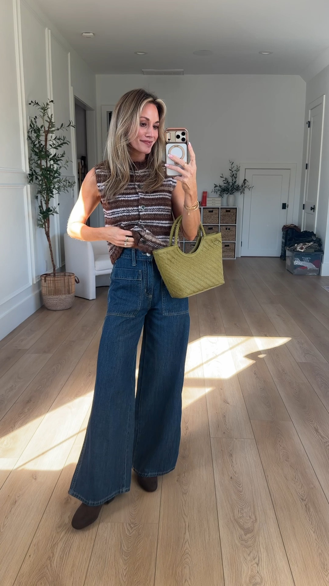 These wide leg palazzo jeans are giving Madewell vibes 🤌