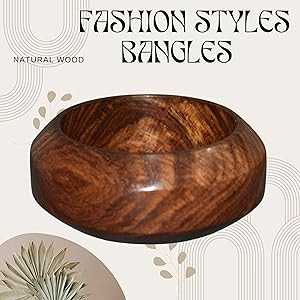Handmade Natural Wooden Bangles,Stylish Wooden Bangle Designs,Artisan Wood Bangles,Premium Qualit... | Amazon (US)