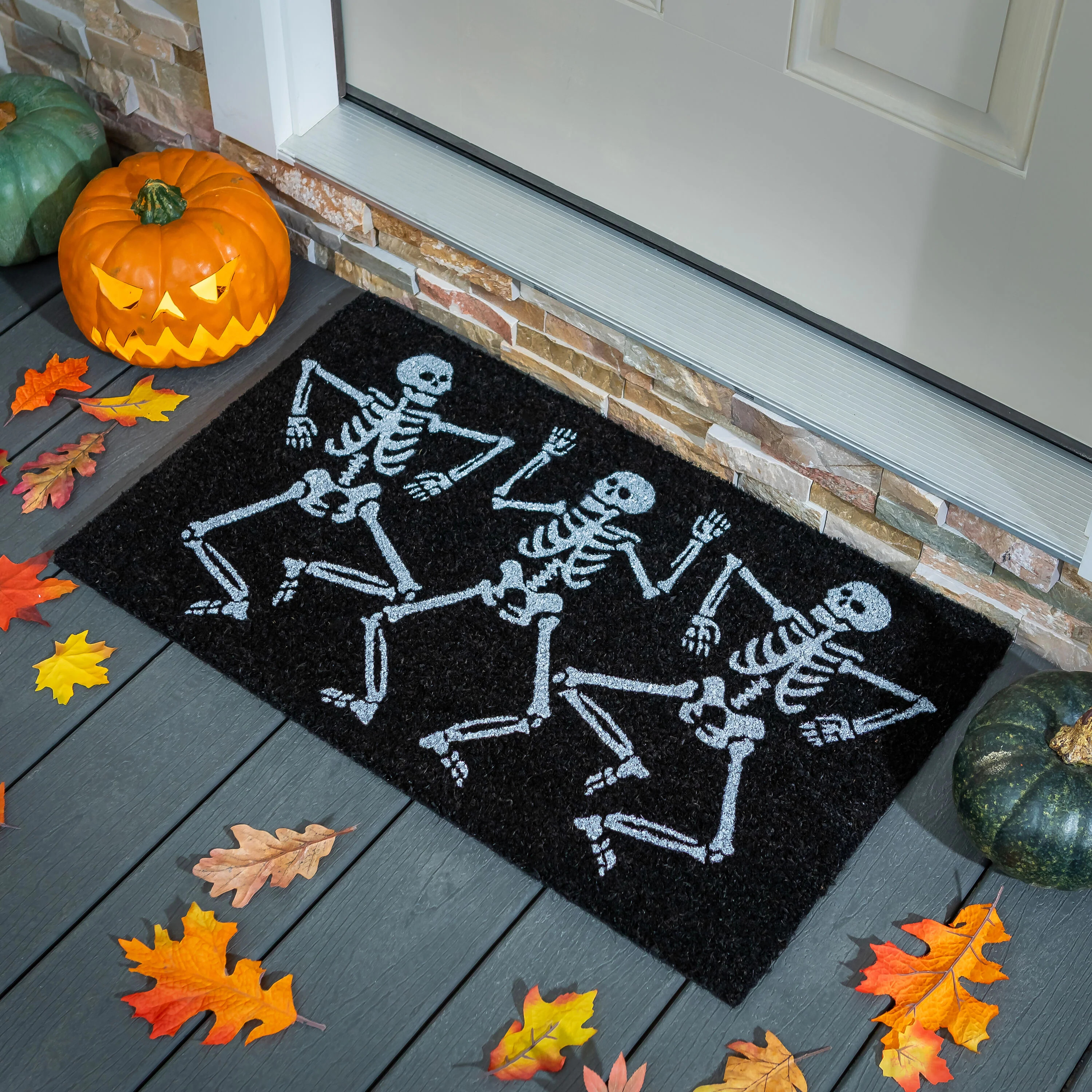 Skeleton Boogie Coir Mat | Plow & Hearth
