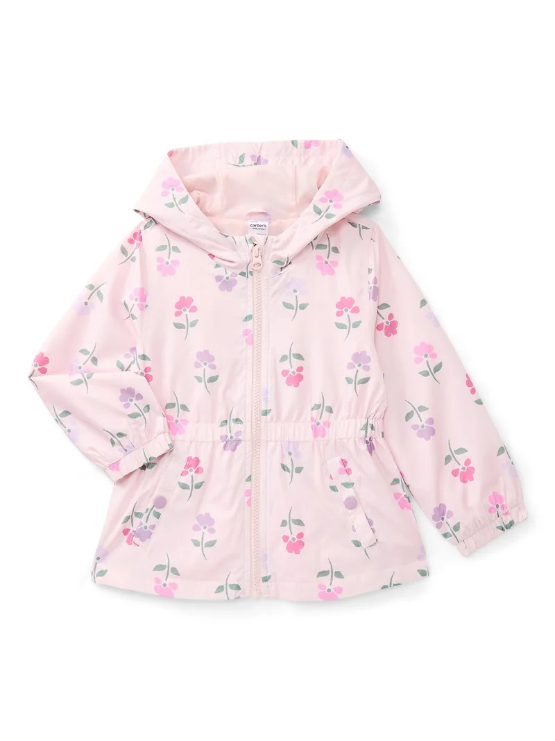 Carter's Child of Mine Toddler Girls' Windbreaker Jacket with Hood, Sizes 12M-5T | Walmart (US)