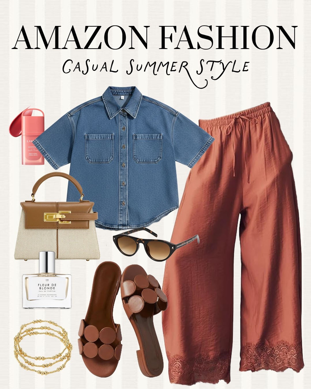 Trendy summer style. Amazon finds. Amazon fashion. Amazon lace trim pants. Trending summer Amazon style. Designer inspired slide sandals. Amazon favorites.

#LTKootd #LTKSeasonal #LTKSaleAlert