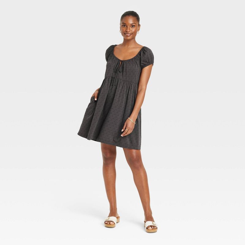 Women's Puff Short Sleeve Day Dress - Universal Thread™ | Target