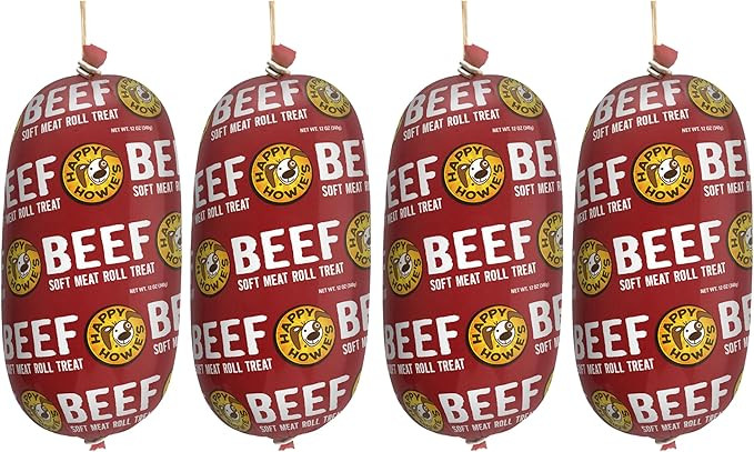 Happy Howie's Soft Meat Roll Treat - Soft Dog Food Beef Rolls, High Protein, Natural Ingredients,... | Amazon (US)