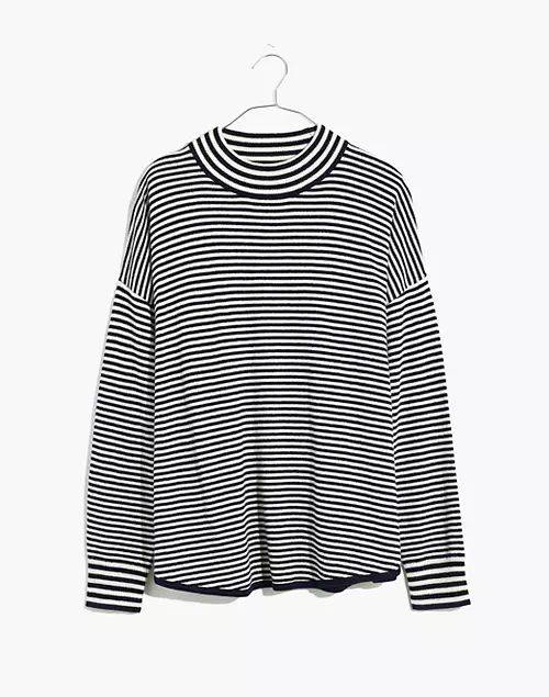 Stripe-Mix Ashbury Mockneck Sweater | Madewell