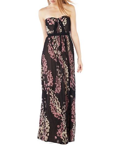 Strapless Floral Maxi Dress | Lord & Taylor