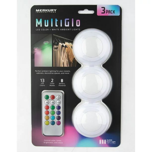 Mercury 3 Pack MultiGlo LED Color + White Ambient Lights | Walmart (US)