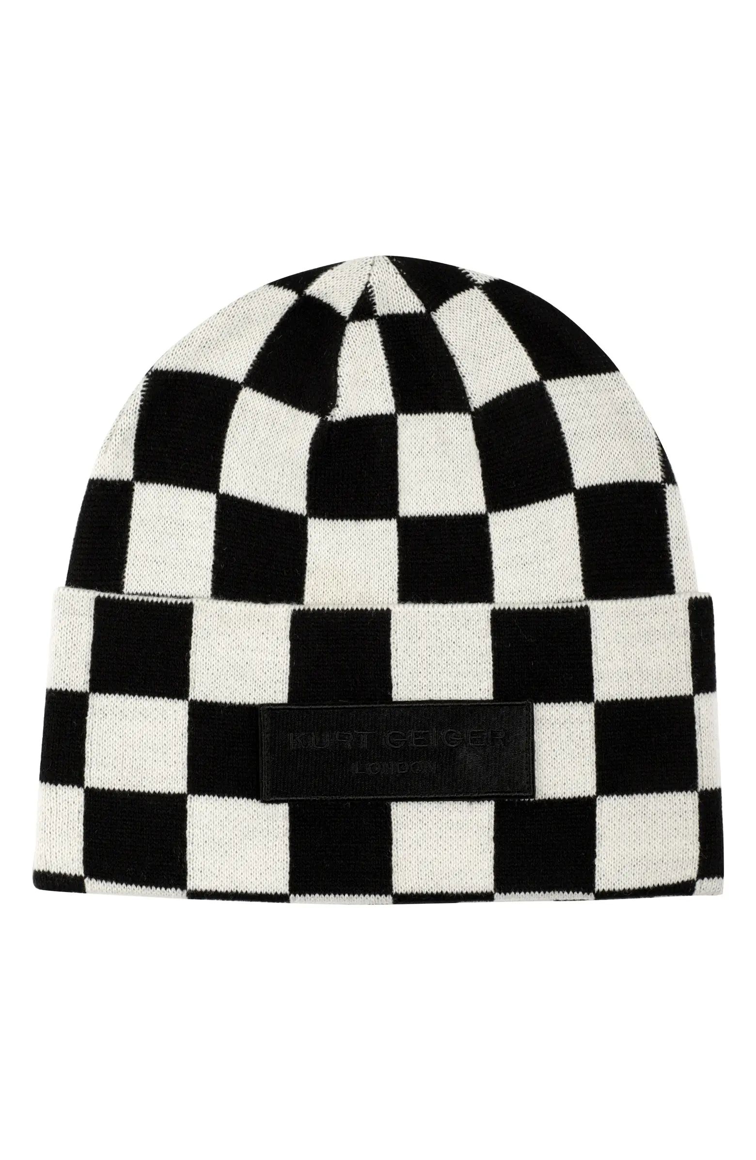 Kurt Geiger London Checkered Beanie | Nordstrom | Nordstrom