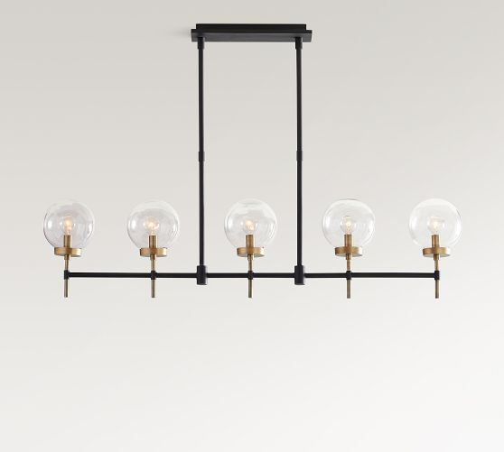 Camryn Glass Globe Linear Chandelier (49"-72") | Pottery Barn (US)