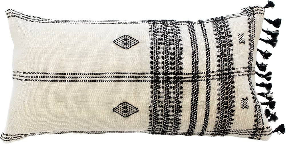 CASA BOHO Lumbar Pillow Cover Indian Bhujodi Pillows Japandi Decor Pillows Plaid Decor Pillows Pl... | Amazon (US)