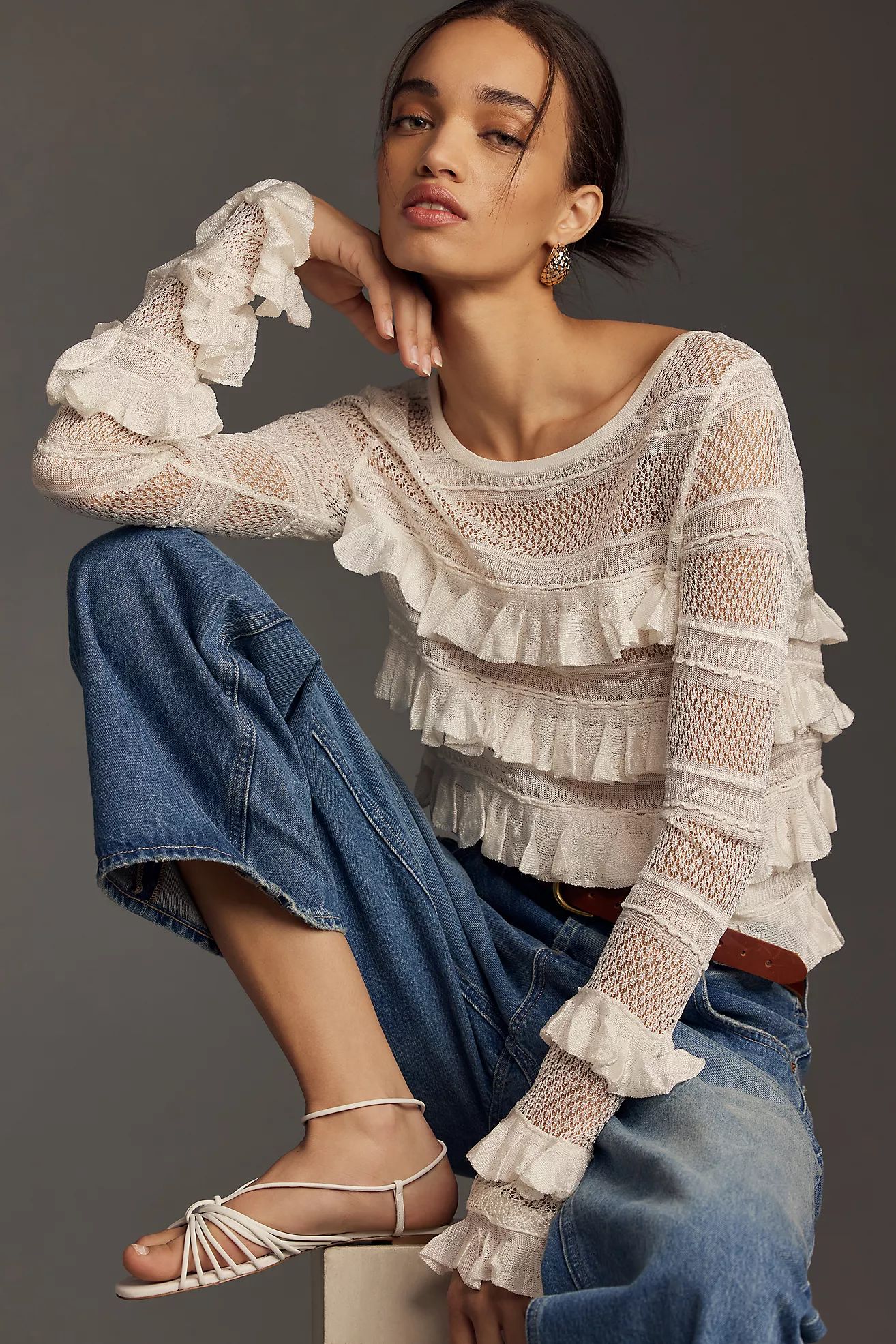 By Anthropologie Ruffle Sweater | Anthropologie (US)