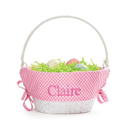 Personalized Easter Basket with Pink Liner | HSN