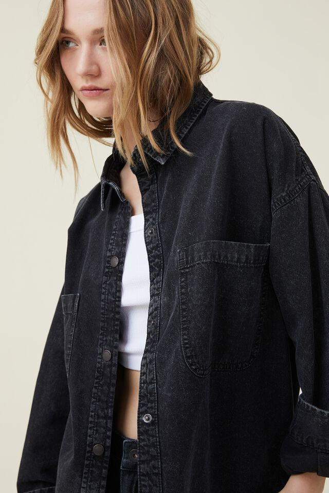 Oversized Utility Denim Shirt | Cotton On (ANZ)