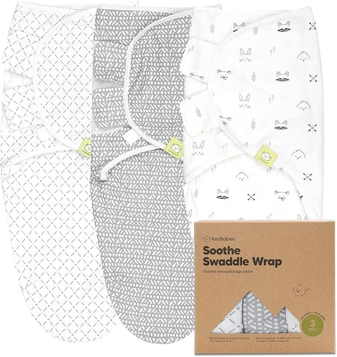Organic Baby Swaddle Sleep Sacks - 3-Pack Newborn Baby Swaddles 0-3 Months - Ergonomic Baby Sleep... | Amazon (US)