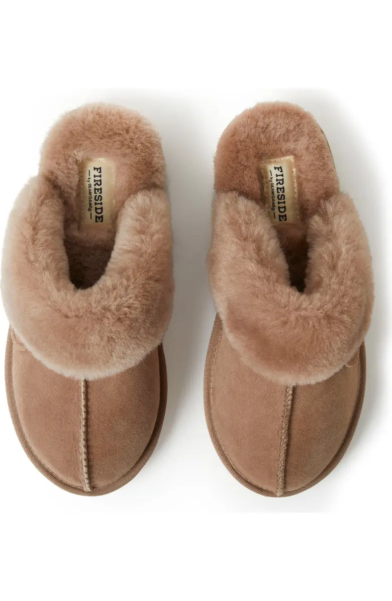 Sydney Water Resistant Genuine Shearling Scuff Slipper - Wide Width Available (Women) | Nordstrom Rack