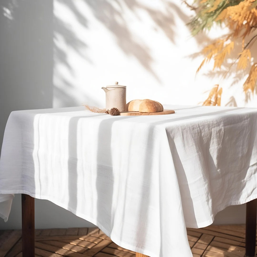 Tablecloth White Table Cloth Linen Tablecloth Dining Table Cloth Large Table Cloth Linen Textiles... | Etsy (US)