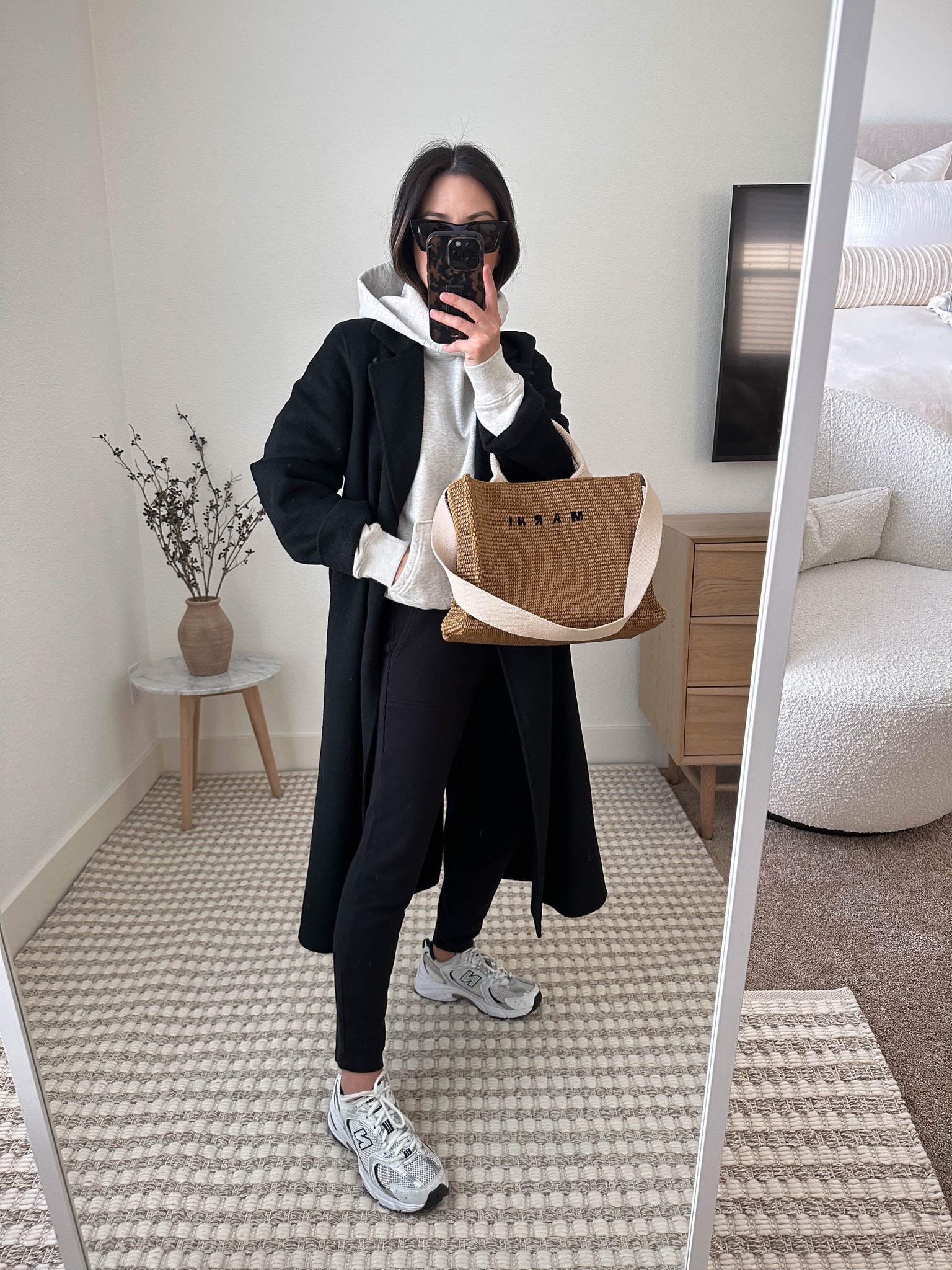 Travel outfits. What I wore to Palm desert. 

Hoodie - Sporty & Rich xs. Size up. 
Coat - mango xxs
Pants - Lou & Grey xxs petite 
Sneakers - New Balance 530’s 
Tote - Marni
Sunglasses - YSL Mica 

#LTKitbag #LTKshoecrush #LTKtravel