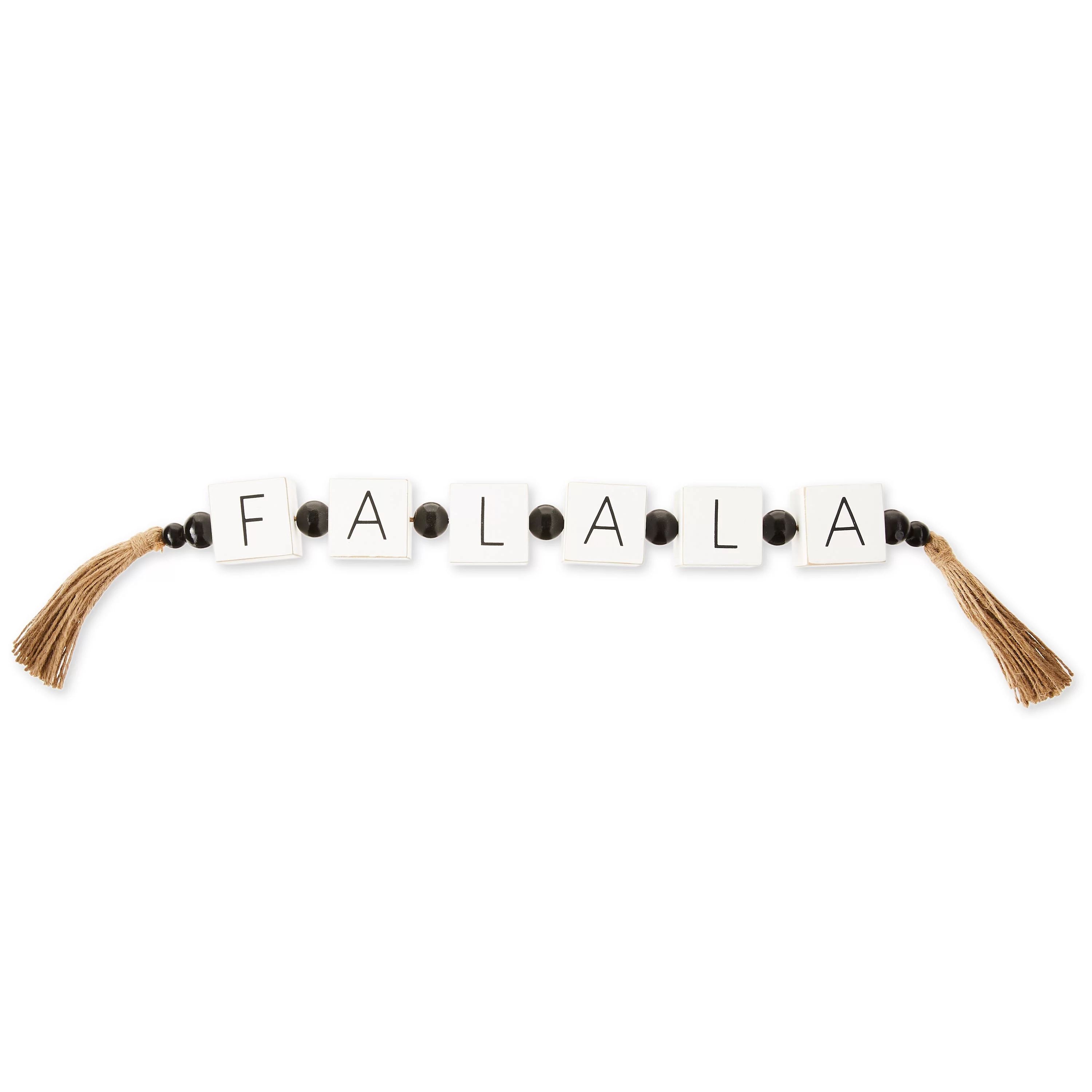 Black & White Fa La La Tabletop Decoration, 30" x 2", by Holiday Time | Walmart (US)