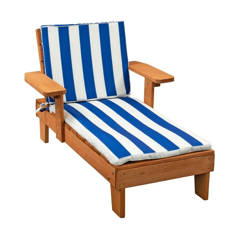 Homeware Children's Brown Wood Outdoor Chaise Lounge - with Cushion | Walmart (US)