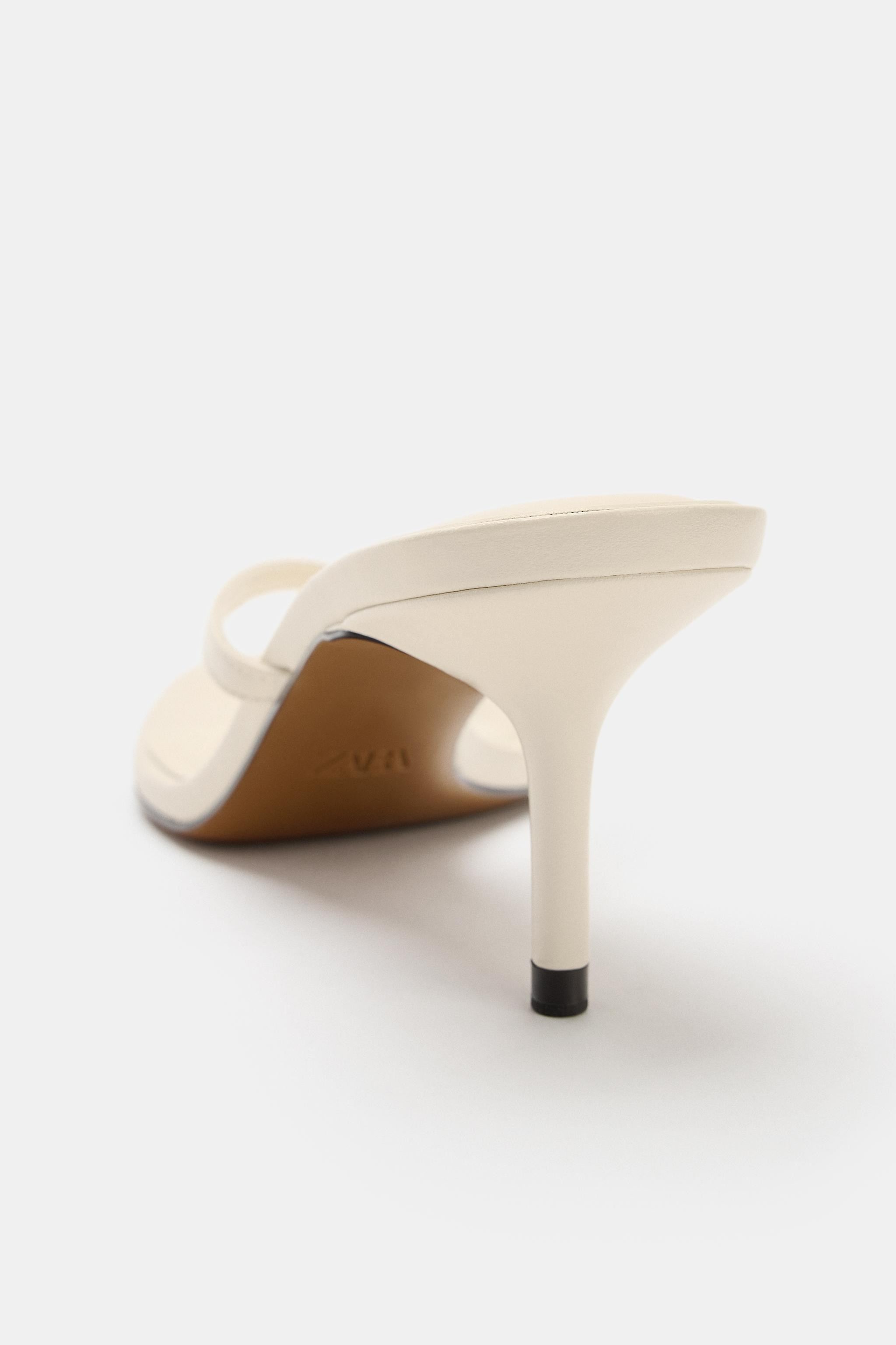 SQUARE TOE HEELED SANDALS | Zara Canada
