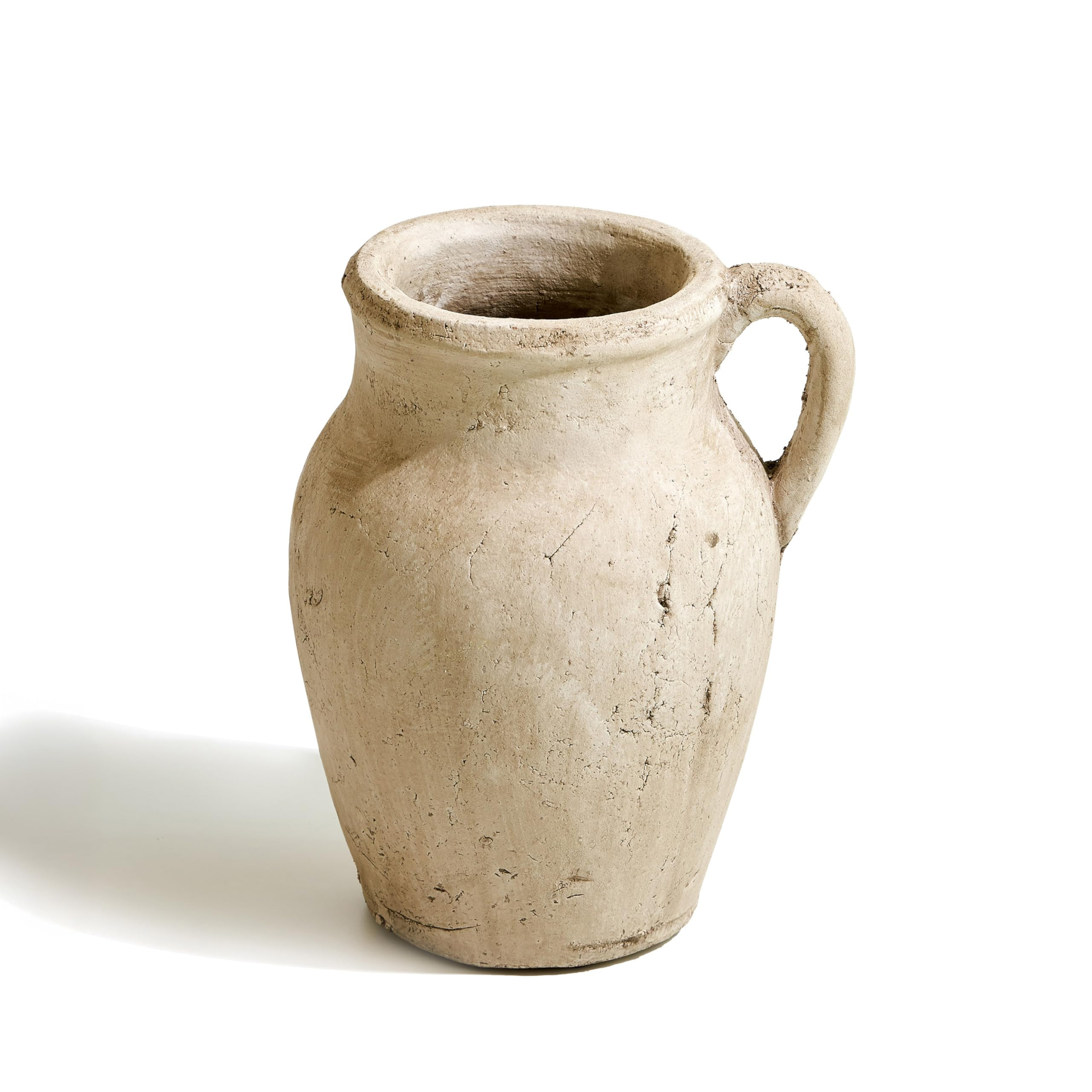 LB2 Rustic Ceramic Vase, 8.3 Inch Tall Zen Style vase, Terra Cotta Pitcher, Distressed Farmhouse ... | Amazon (US)