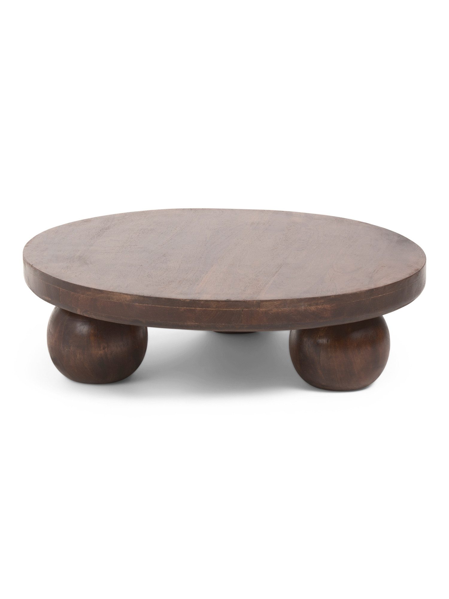 31.5x9 Solid Wood Coffee Table With Ball Feet | TJ Maxx