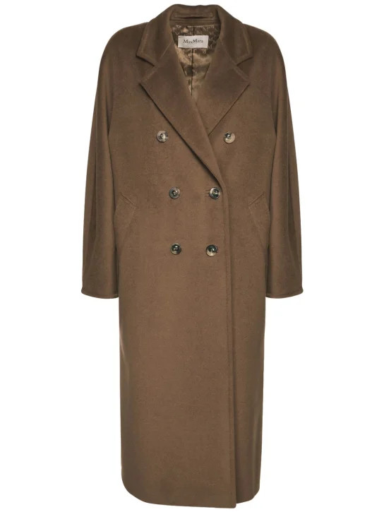 Madame double breasted wool long coat | Luisaviaroma