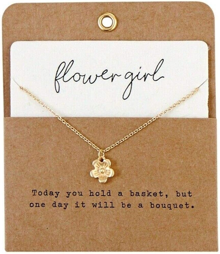 Charm Necklace Flower Girl | Amazon (US)