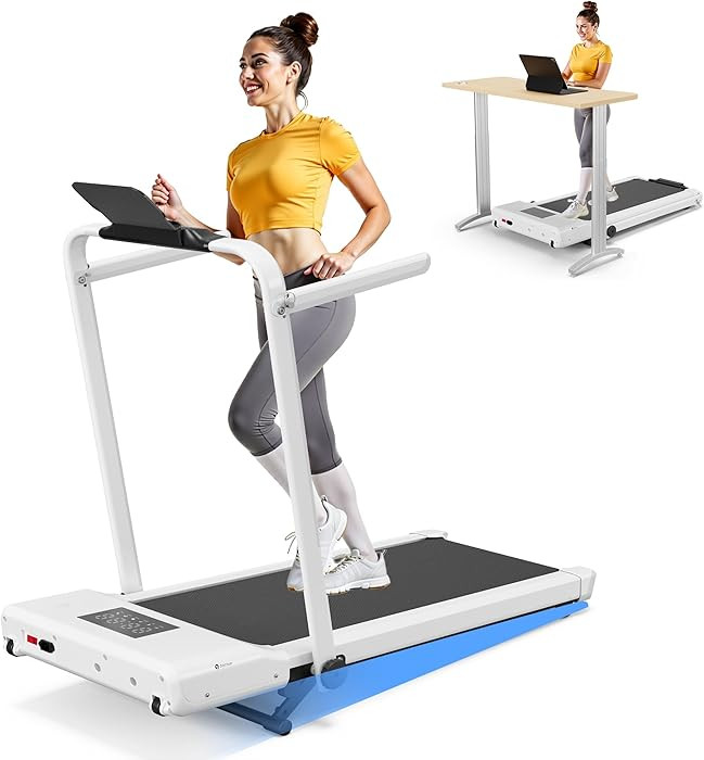 DeerRun Walking Pad Treadmill with Incline and Handle Bar, 4-in-1 Foldable Under Desk Treadmills ... | Amazon (US)