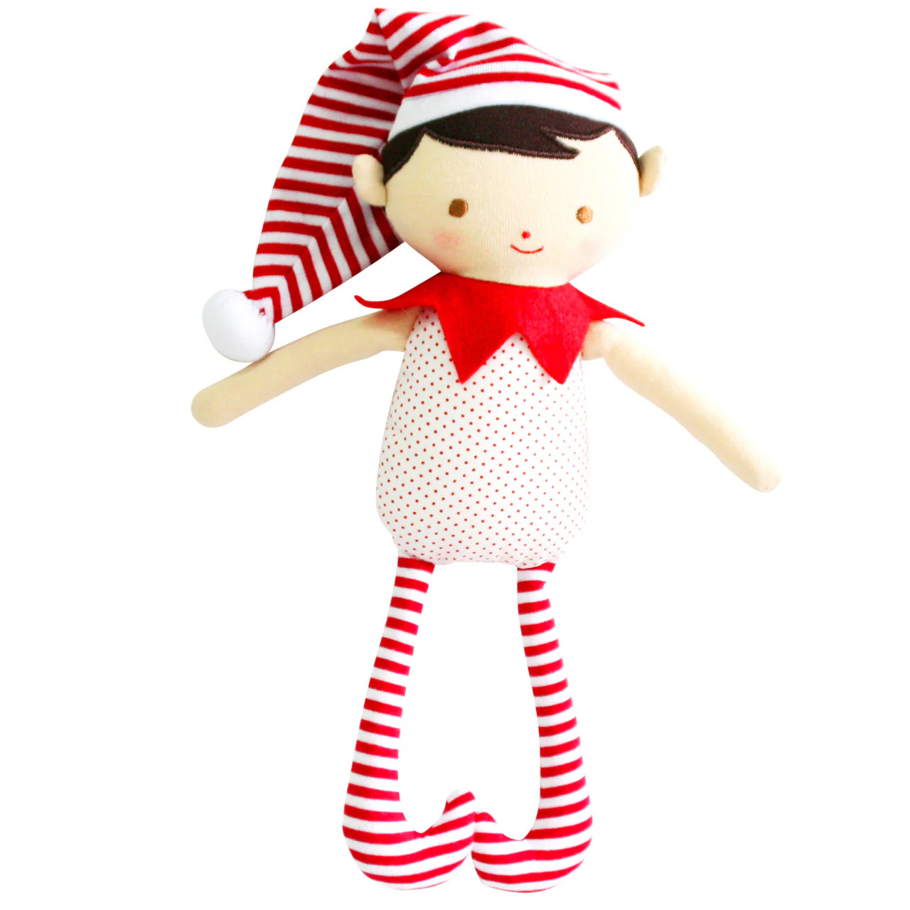 Boy Elf Rattle, Red Stripe | SpearmintLOVE