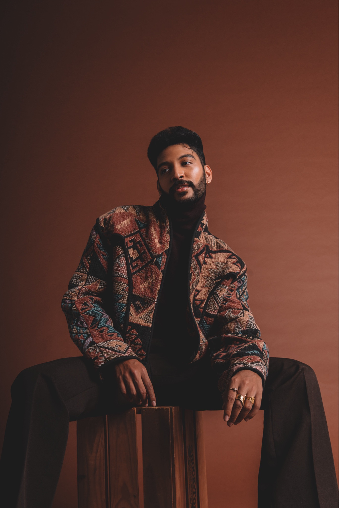 Men’s winter outfit inspiration - Men’s knit cropped jacket, Brown Flared Slacks, Dark Brown turtleneck, Winter OOTD 

#LTKmens #LTKbeauty #LTKstyletip