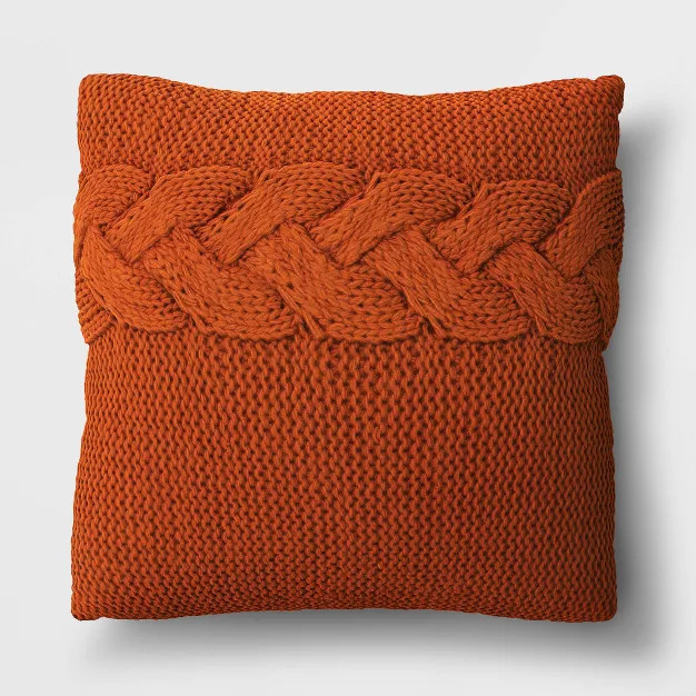 Cable Knit Throw Pillow - Threshold™ | Target