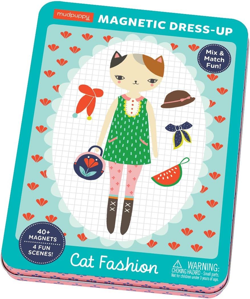 Mudpuppy Cat Fashion Magnetic Figures, 6 x 8 x 1",for 72 months to 120 months | Amazon (US)