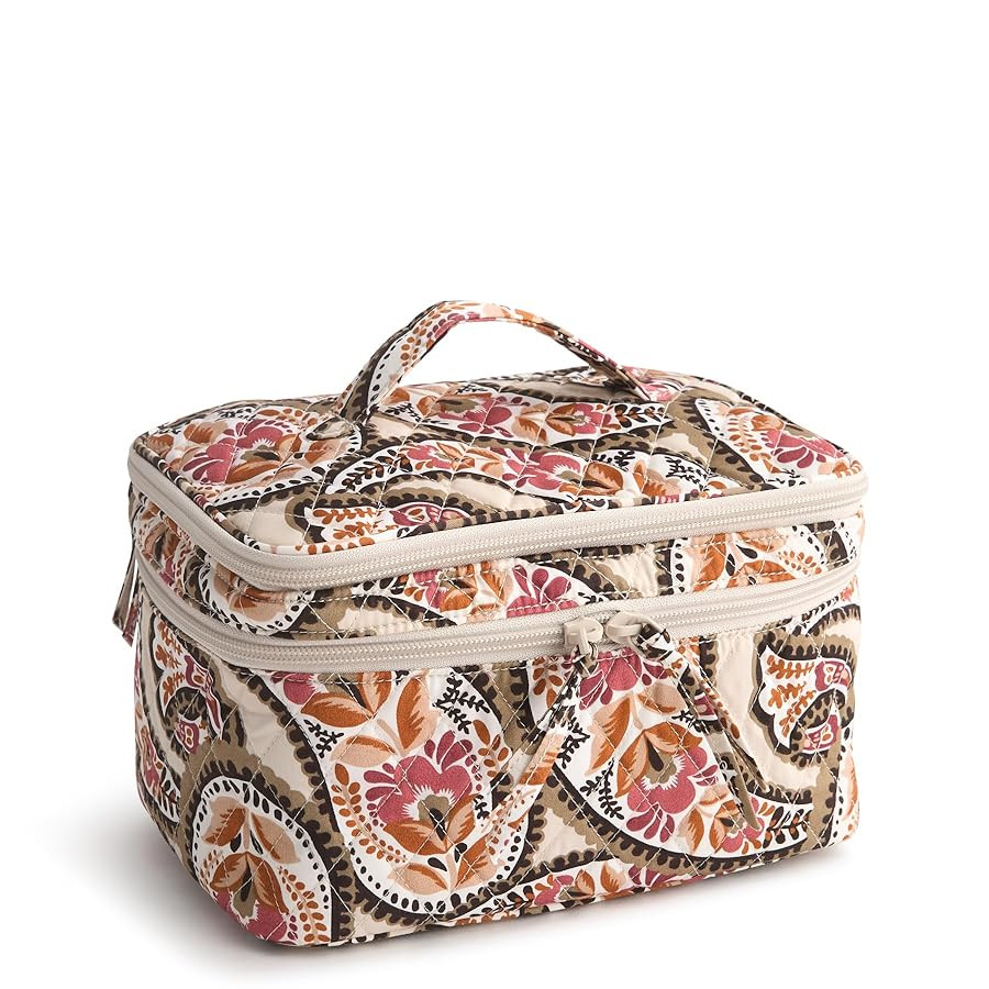 Vera Bradley Women's Premium Cotton Brush Up Cosmetic Case | Amazon (US)