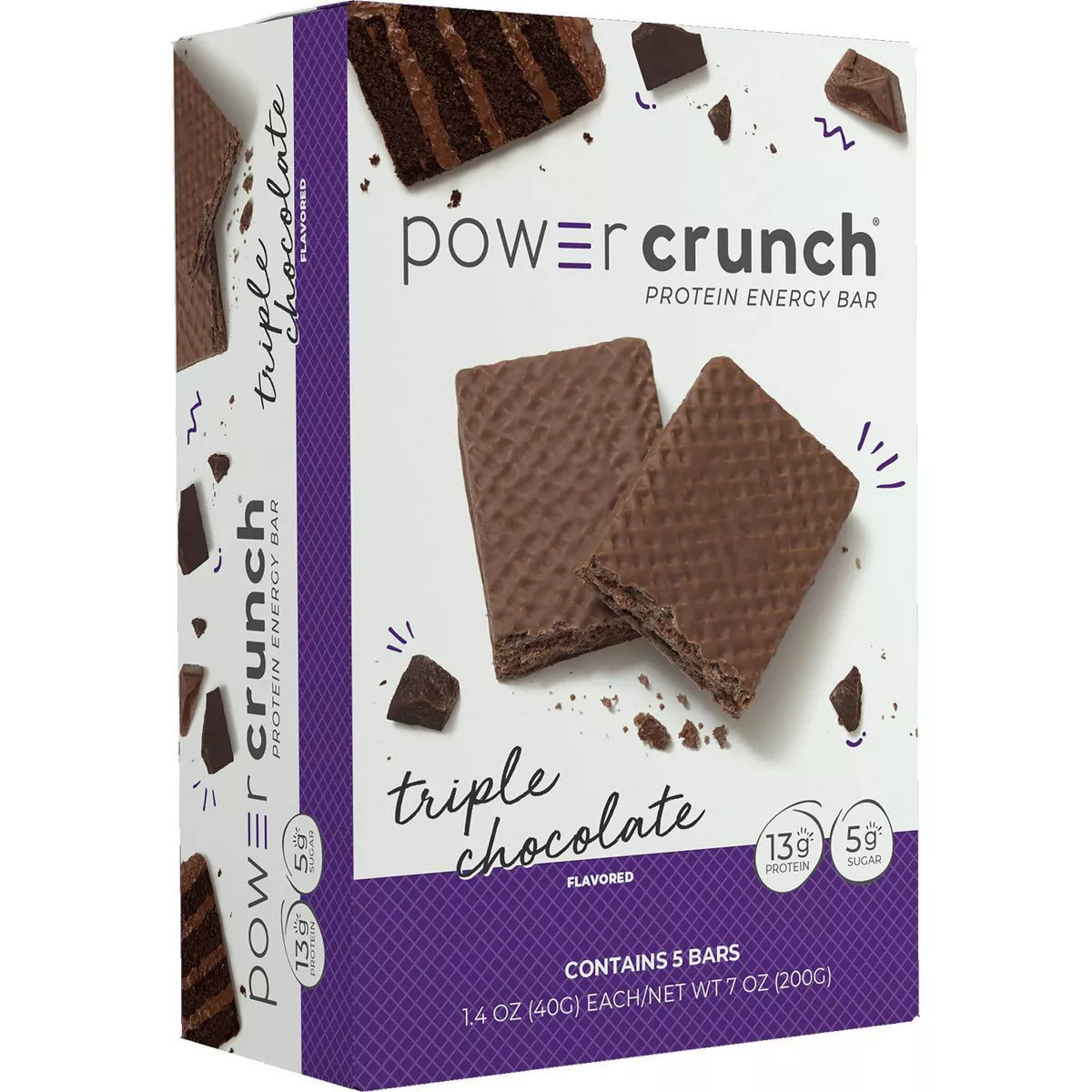 Power Crunch Wafer 13g Protein Energy Bar - Triple Chocolate - 5pk | Target