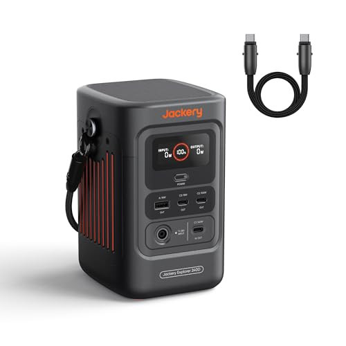 Jackery Explorer 240D Power Bank (80,000mAh), LiFePO4 Battery 256Wh Portable Power Station, USB-C Cable Included,200W DC Output,1-Hour Fast Charging, Compact for Outdoor Camping, Travel, Emergencies | Amazon (US)