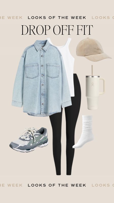 School drop off mom casual outfit 