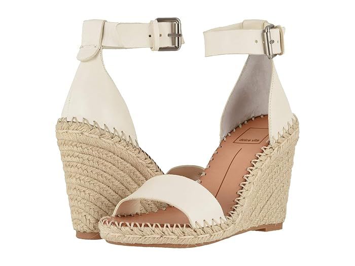 Dolce Vita Noor (White Leather) Women's Wedge Shoes | Zappos