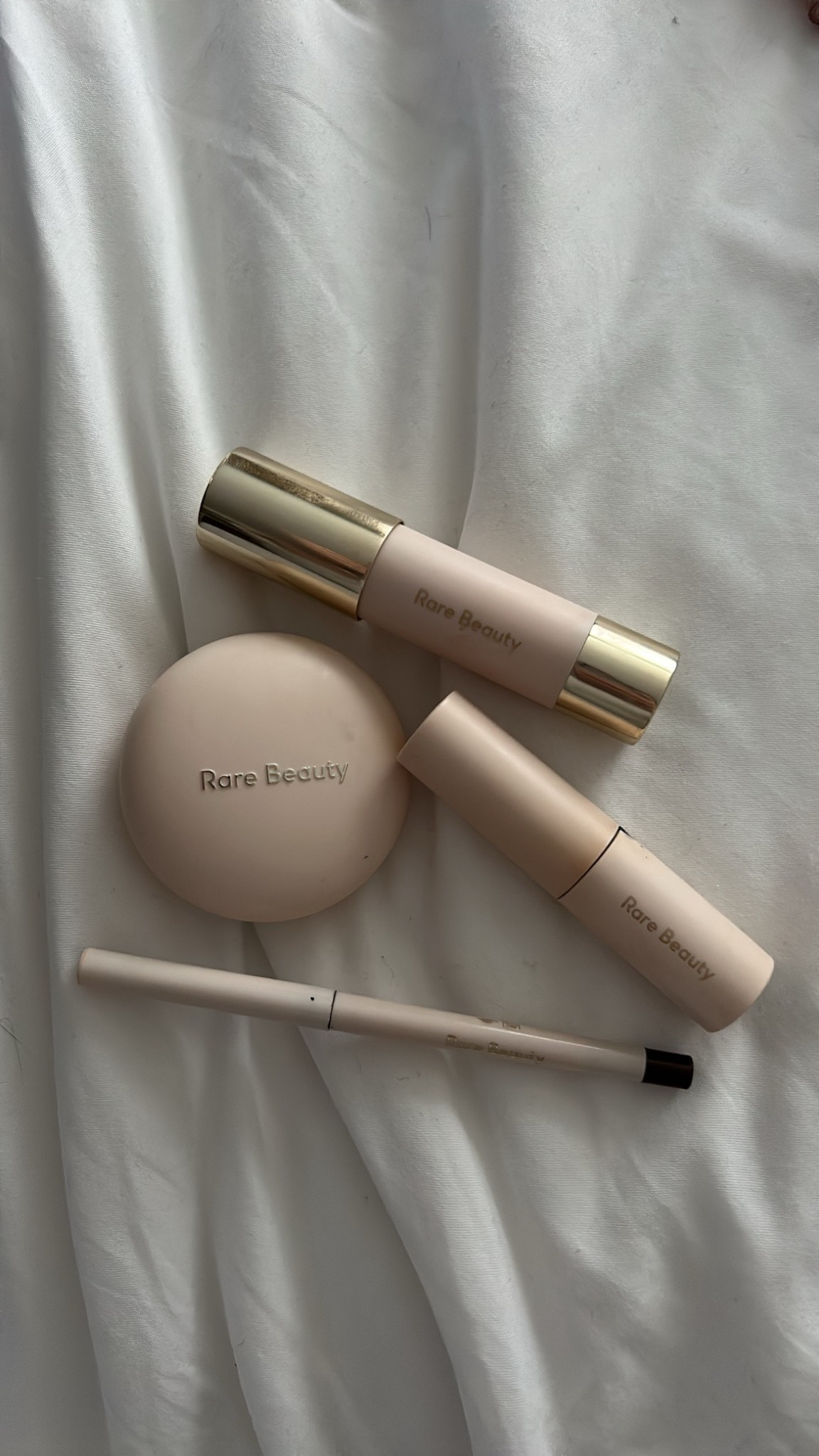 Some of my favorite rare beauty products include the mascara which gives me an incredible lift that actually holds, the contour stick which blends beautifully, the brown eyeliner which stays in place and the powder blushes that I like to put over liquid blush to keep it all in place ￼

#LTKBeauty #LTKmorningroutine #LTKWorkwear