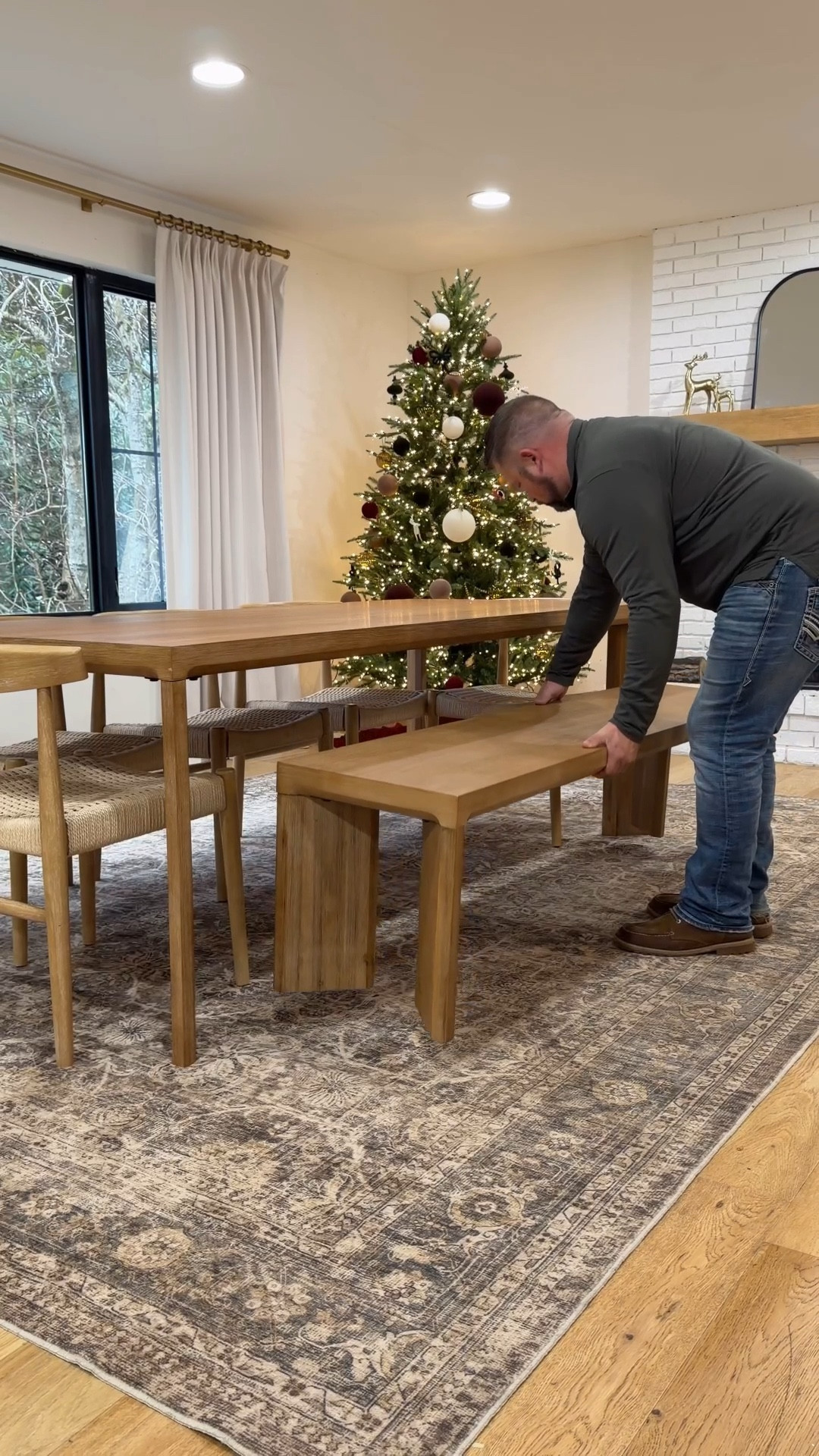 The best rug + dining table combo for our growing family!! The rug is washable and the table is gorgeous! The quality is amazing and will last us a long time!! 

#LTKHome