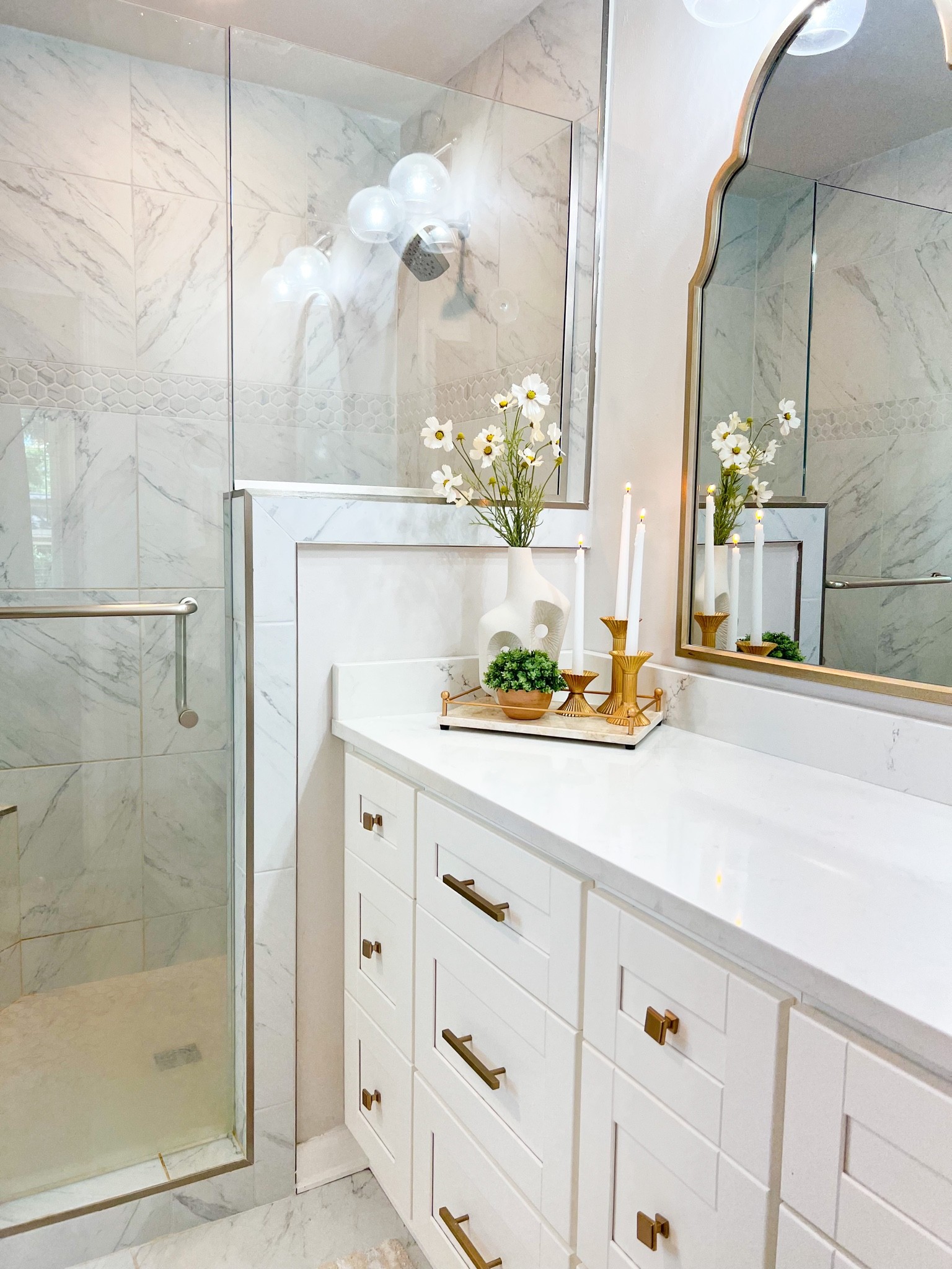 Master bathroom renovation, marble bathroom, Carrara tile, diy bathroom #bathroom #renovation #diy #primarybathroom #marble

#LTKfamily #LTKhome #LTKsalealert