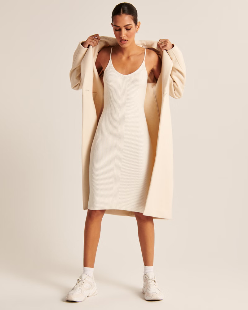 Midi Slip Sweater Dress | Abercrombie & Fitch (US)
