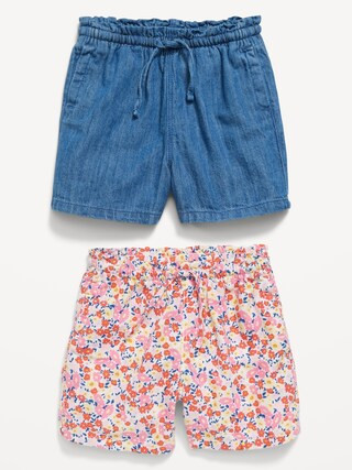Linen-Blend Pull-On Shorts 2-Pack for Toddler Girls | Old Navy (US)