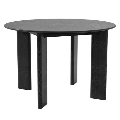 HomeRoots 45" Black Solid Wood Round Top Dining Table | Target