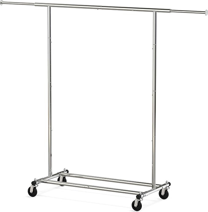 Simple Houseware Heavy Duty Clothing Garment Rack, Chrome | Amazon (US)