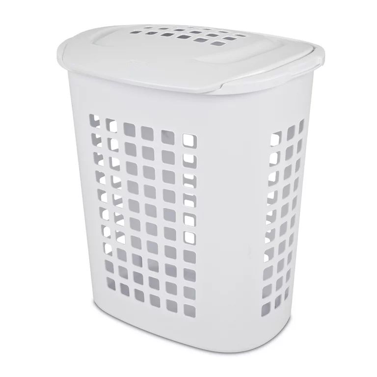 Sterilite 2.3 Bushel LiftTop Laundry Hamper Plastic, White | Walmart (US)