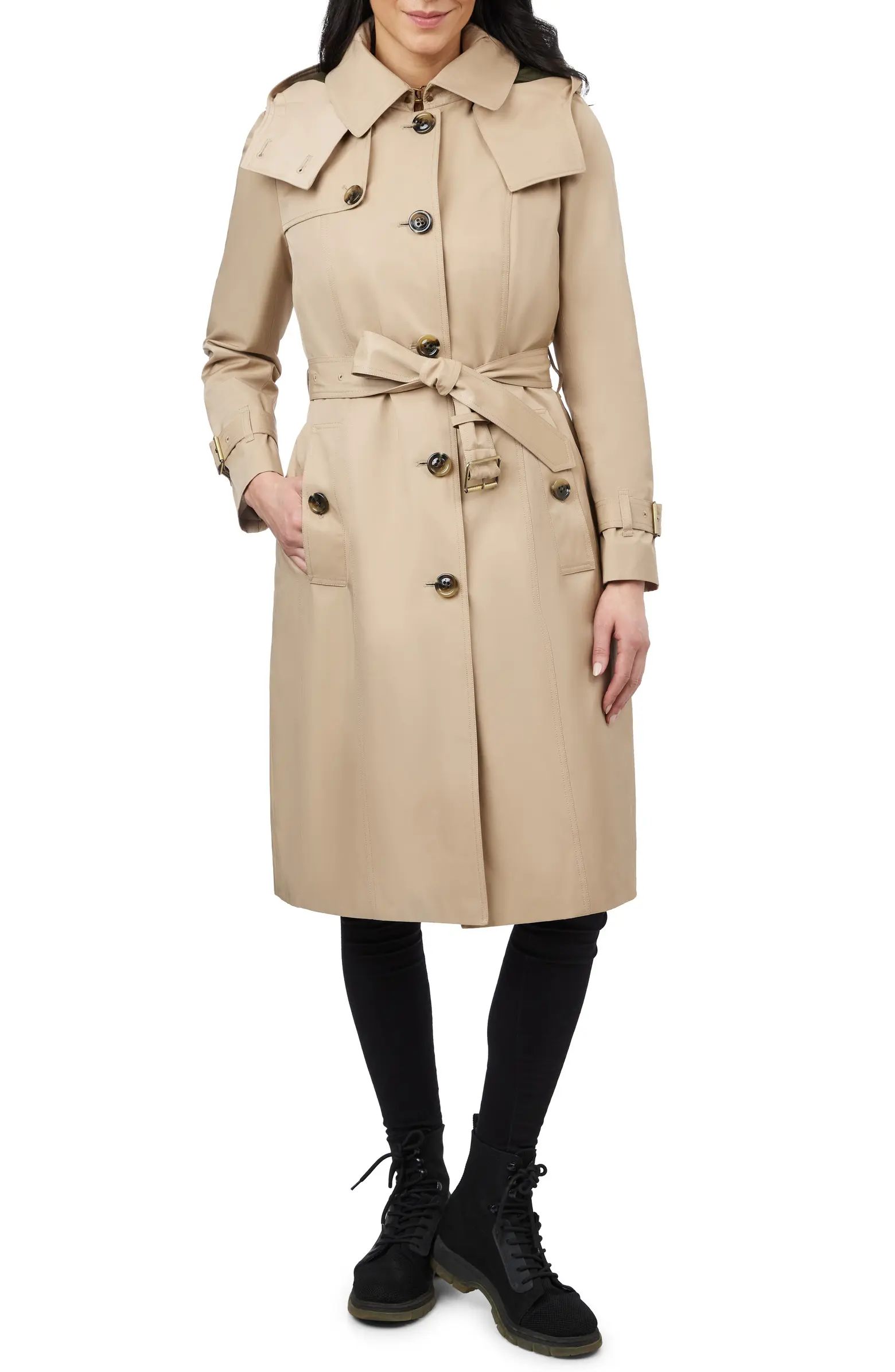 London Fog Water Resistant Belted Trench Coat with Removable Liner | Nordstrom | Nordstrom