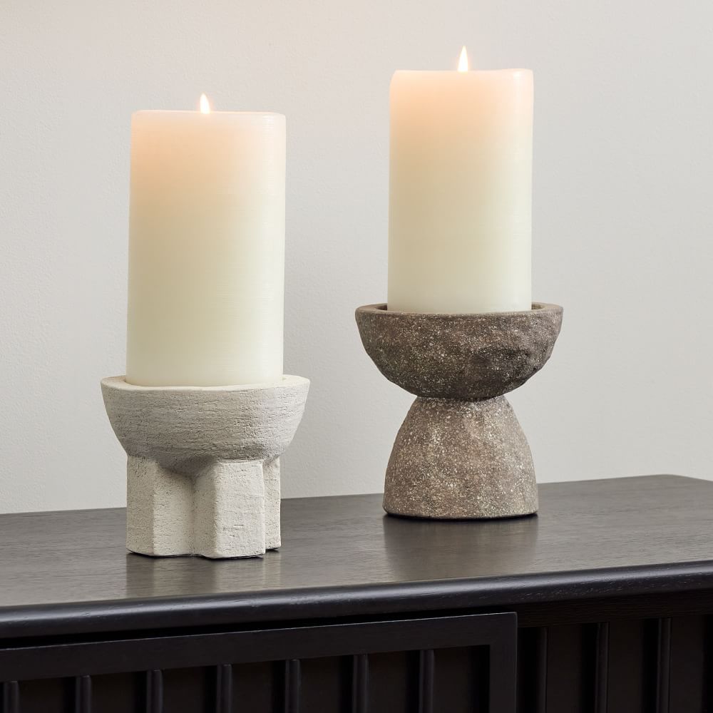 Form Studies Ceramic Candleholders | West Elm (US)