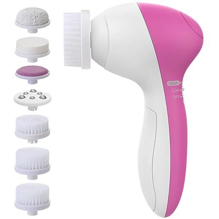 PIXNOR Facial Cleansing Brush [Newest 2021], Waterproof Face Spin Brush with 7 Brush Heads for De... | Amazon (US)