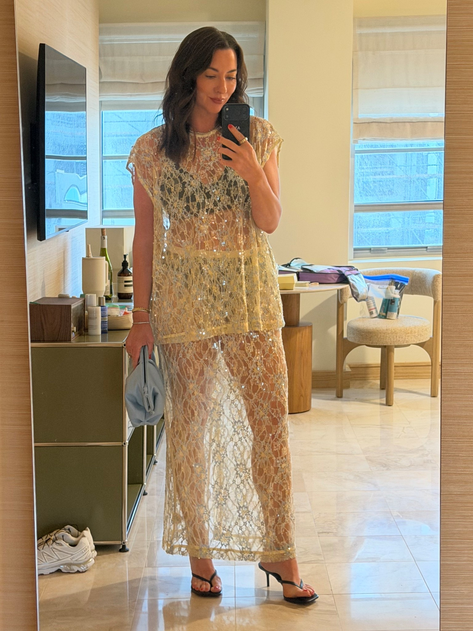 Miami outfit night three! 

#vrggirl #sheerskirt #bralette #thongsandals #girlsnight #vacationoutfitd 

#LTKOver40 #LTKMidsize #LTKootd
