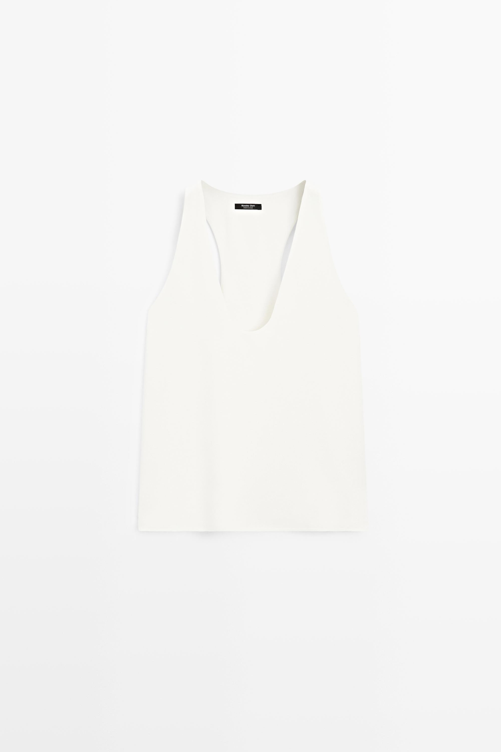 Flowing V-neckline top | Massimo Dutti UK